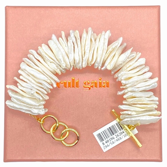Cult Gaia Aliza 8" Freshwater Pearl Bracelet New With Tags In Box - Picture 10 of 14